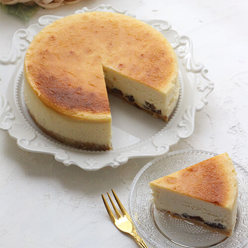 濃厚!ラムレーズンチーズケーキ